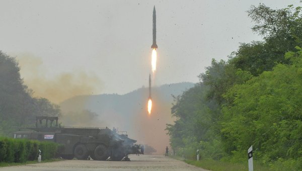Пуск баллистических ракет КНДР