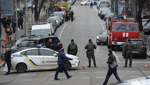 Центр Киева 21 ноября 2016 года под усиленной охраной правоохранителей