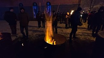 Днепр посленовогодний: факельное шествие в честь Бандеры