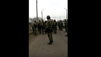 Задержание участников блокады в Донбассе. Видео