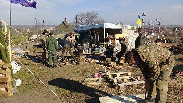 Участники блокады Донбасса. Архивное фото