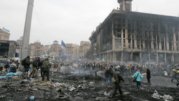 Столкновения на Майдане Незалежности. Архивное фото