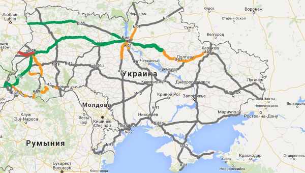Онлайн-карта ремонта дорог в Украине
