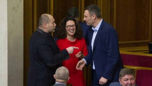 Борислав Береза и Виталий Кличко в Раде