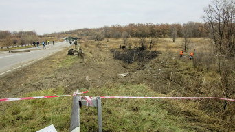 Место падения СУ-25 под Запорожьем