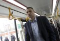 Кличко протестировал новый трамвай Электрон