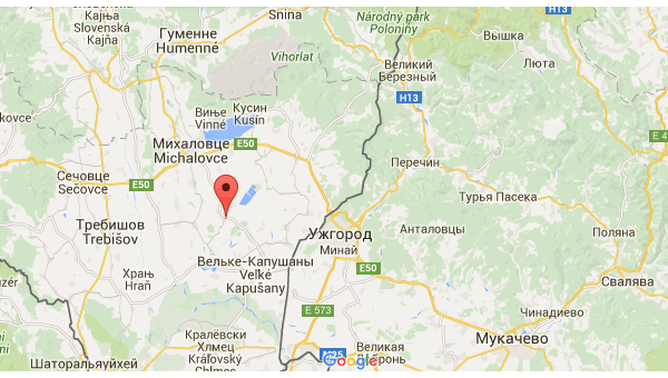 Место крушения украинского вертолета в Словакии (по данным СМИ)