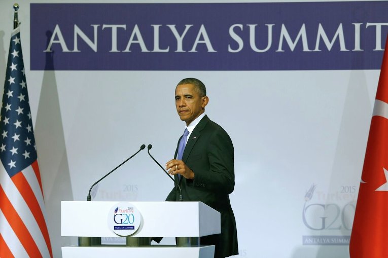 Барак Обама на саммите G20 в Анталье