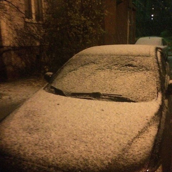 Мокрый снег в Донецке