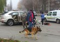 На месте взрыва автомобиля в Киеве
