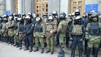 Полиция под горсоветом Харькова. Архивное фото