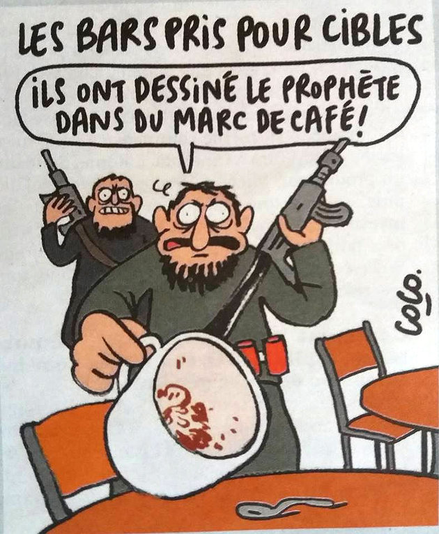 Карикатура Charli Hebdo по поводу терактов в Париже