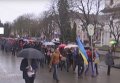 В годовщину Евромайдана студенты Тернополя прошли по улицам города. Видео