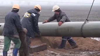 Восстановление опор ЛЭП на границе с Крымом