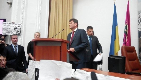Владимир Буряк на первой сессии Запорожского горсовета
