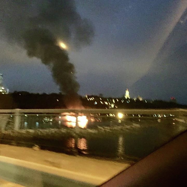Пожар в киевском ресторане Веранда на Днепре