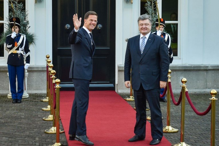 Петр Порошенко и премьер-министр Нидерландов Марк Рютте