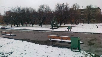 Снегопад в Луганске