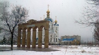Снегопад в Луганске