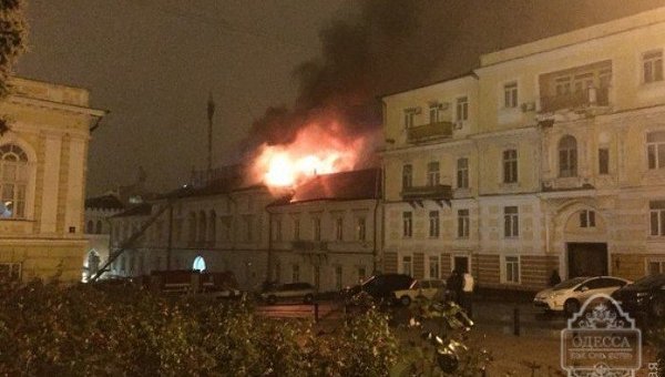 Офис волонтерского центра горел ночью в Одессе