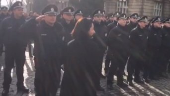 Присяга патрульной полиции в Ужгороде