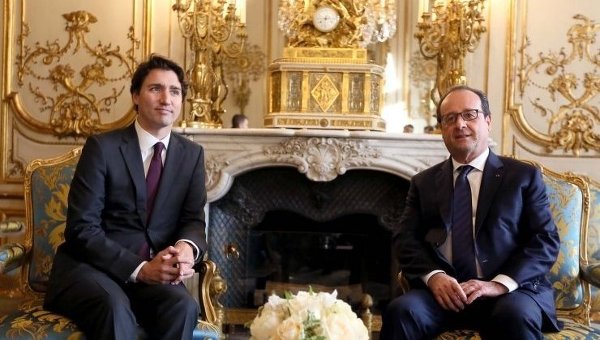 Джастин Трюдо и Франсуа Олланд