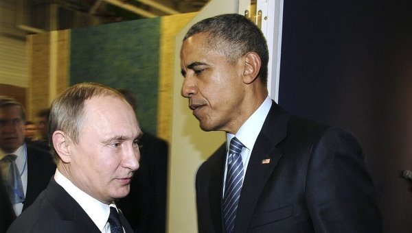 Владимир Путин и Барак Обама на полях конференции ООН по климату в Париже