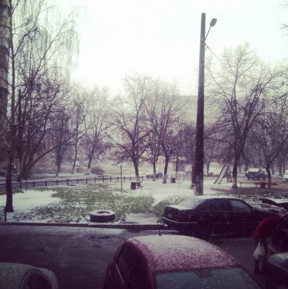 Первый день зимы в Киеве: красивый снег и мокрые ноги