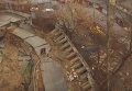 Обрушение фундамента в Киеве. Видео