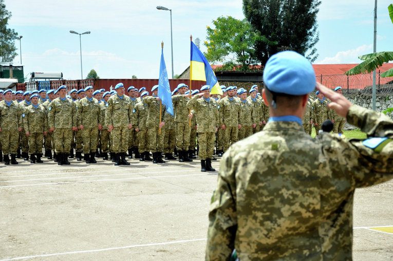 В Конго украинскому подразделению вручили медали ООН За службу миру