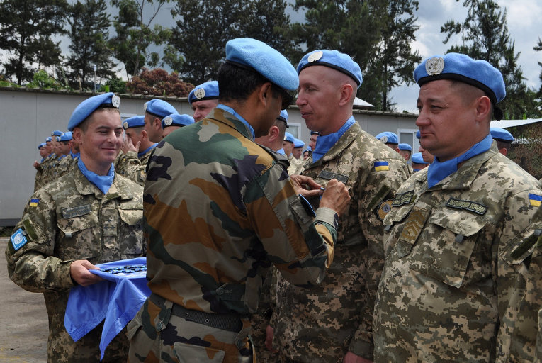 В Конго украинскому подразделению вручили медали ООН За службу миру