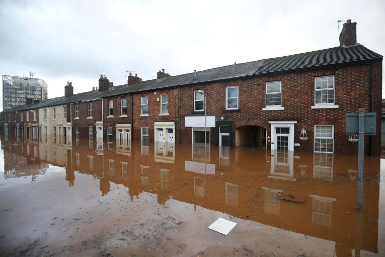 Последствия наводнения в Англии