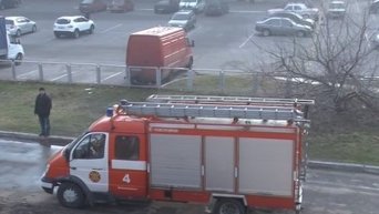 Пожар в торговом центре Днепропетровска. Видео