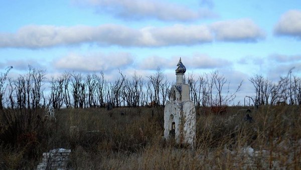 Разрушенный погост Иверского монастыря в Донецкой области