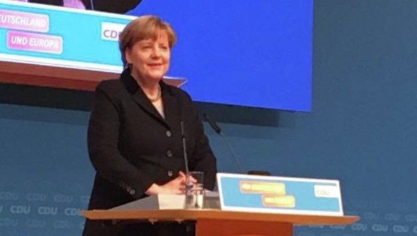 Ангела Меркель на съезде Христианско-демократического союза (ХДС)