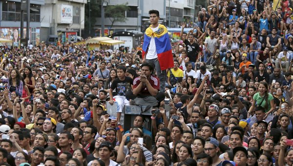 Массовые акции протеста оппозиции в Венесуэле. Архивное фото
