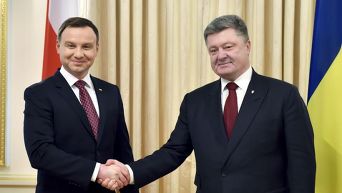Петр Порошенко и президент Польши Анджей Дуда в Киеве