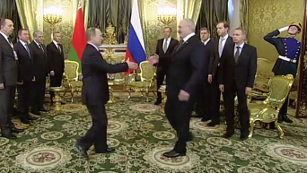 Встреча Владимира Путина и Александра Лукашенко в Кремле. Видео