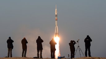 Старт космического корабля Союз ТМА-19М с космодрома Байконур