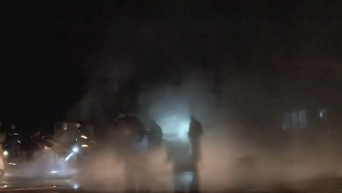 Ночной пожар на АЗС в Днепропетровске. Видео