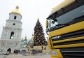 Подготовка к открытию главной елки страны в Киеве