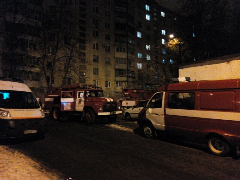 Пожар на Салтовке в Харькове