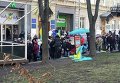 Блокирование отделения Сбербанка в Киеве