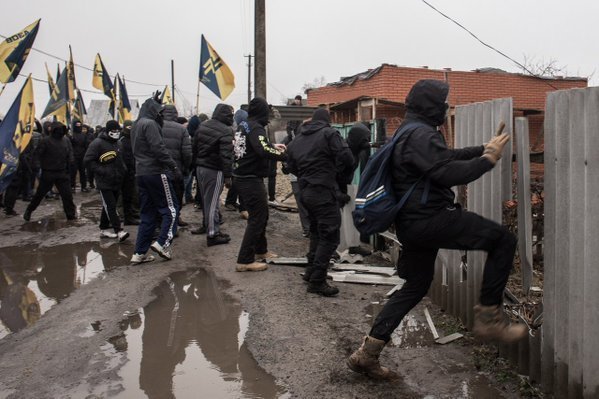 Протесты в Краснокутске под Харьковом против действий правоохранителей