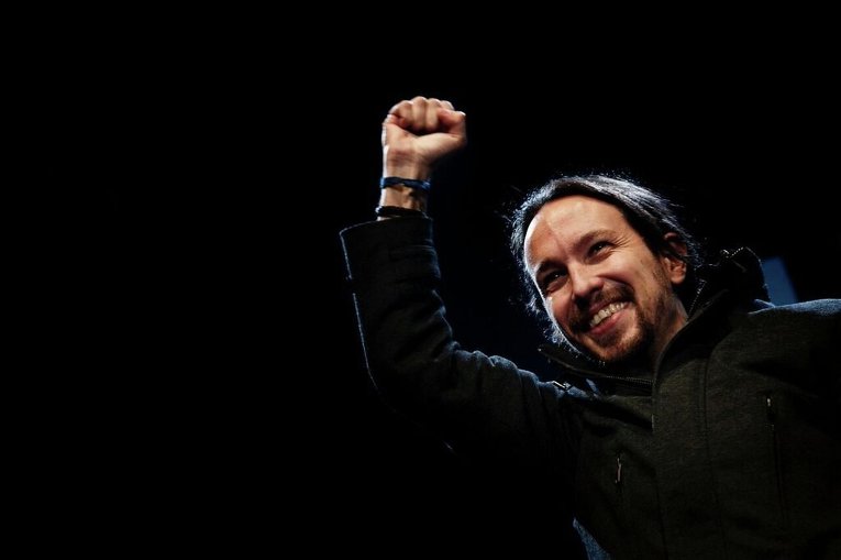 Лидер партии Podemos, которая заняла на выборах в Испании третье место, Пабло Иглесиас