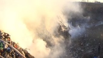 Пожар на свалке под Ровно. Видео