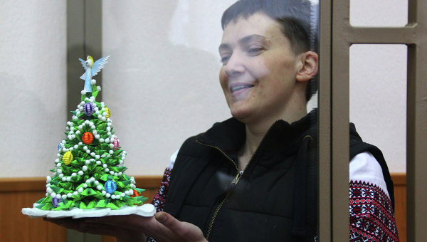 Надежда Савченко на заседании суда в Ростовской области