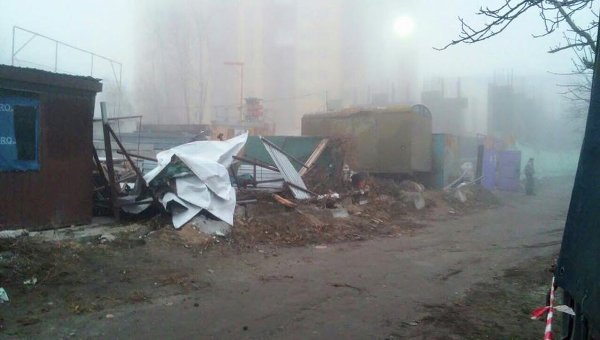 На месте скандальной стройки в Киеве, где произошла массовая драка