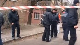 На месте взрыва у жилого дома в Киеве