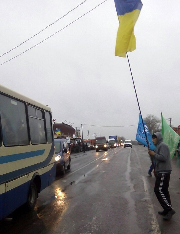 Акция протестов аграриев в Хмельницкой области